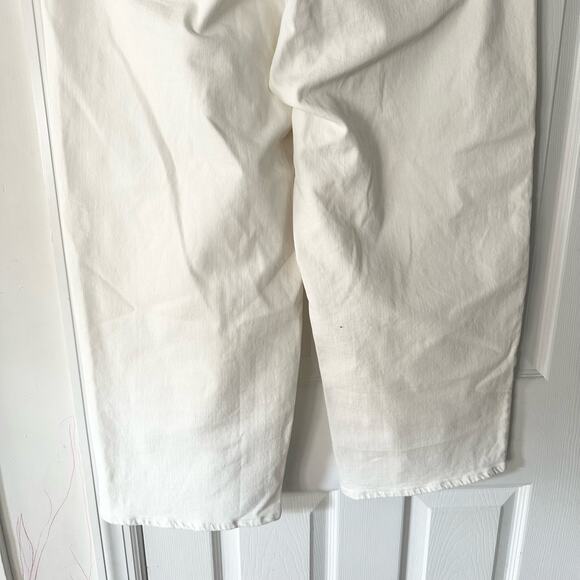 Madewell White The Perfect Vintage Wide Leg Crop Denim Jeans 14W Plus DM1626 - Picture 10 of 15